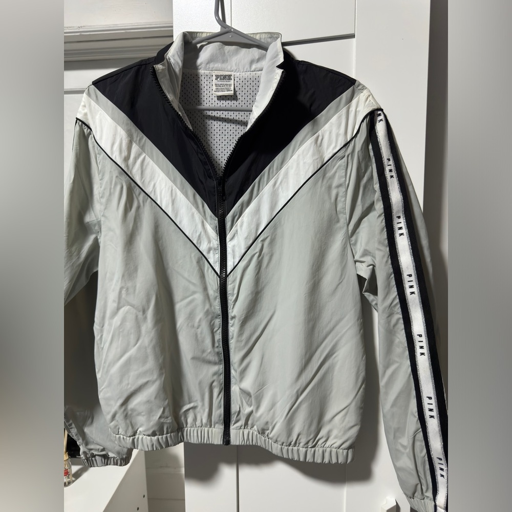PINK Victoria's Secret Monochrome Windbreaker